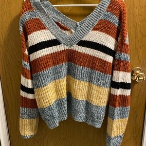 east 1946 cato Color block striped sweater